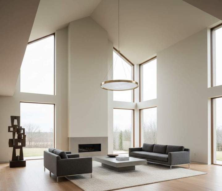 Ouverture du plafond pour plus de volume et de luminosité